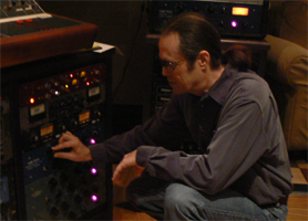 David Randle at the production rack